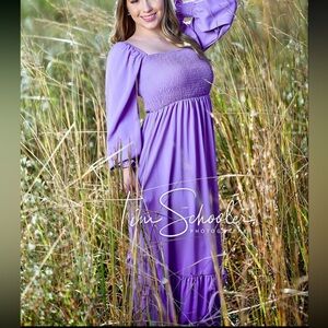 Herring Stones Long sleeve Purple Dress